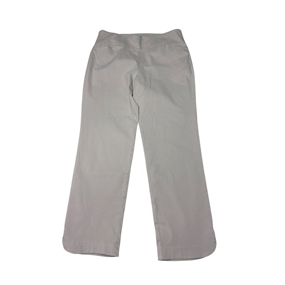 J.McLaughlin Pants - J.McLaughlin Masie Pull On Pants Tan Stone Straight Leg Hem Vent Womens 12 32X26